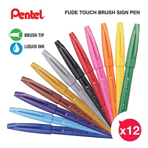 negra fude|Pentel Fude Touch Brush Sign Pen (SES15C.